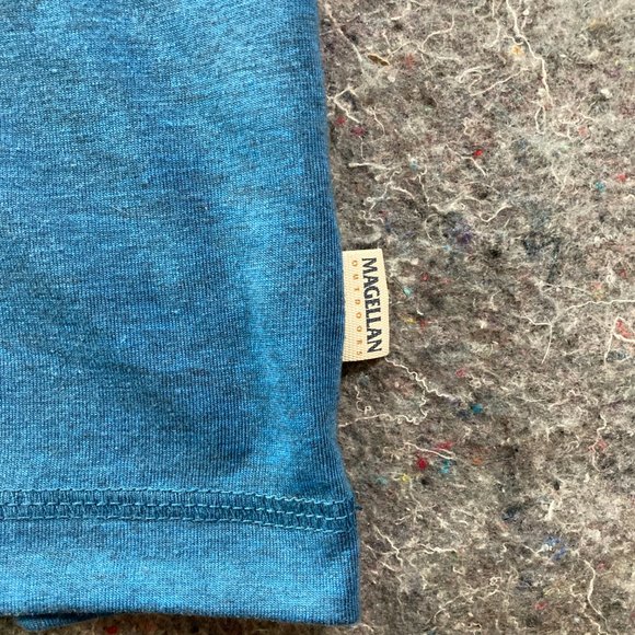 Magellan Outdoors T-Shirt Mens Size Adult XL Blue Buttons Short Sleeve - Picture 2 of 11